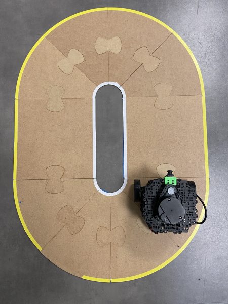 Robot turtleboat sur un circuit